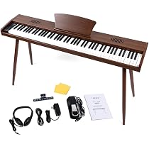 Amazon | Carina 電子ピアノ 88鍵盤 キーボード 木製 一体型スタンド